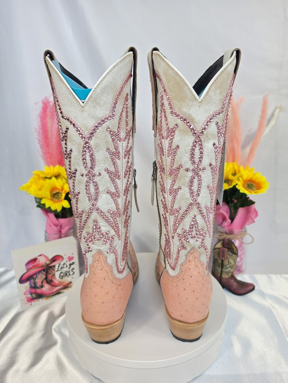 LANE Skylight Cowgirl Boots W/ Swarovski Crystals 9.5 - Picture 4 of 11